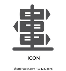 Sign icon vector isolated on white background for your web and mobile app design, Sign logo concept