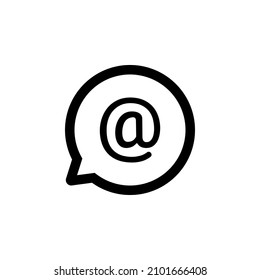 at sign icon vector. mail at sign symbol design