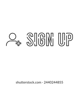 sign up icon vector template illustration logo design