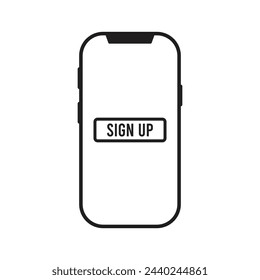 sign up icon vector template illustration logo design