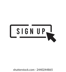 sign up icon vector template illustration logo design
