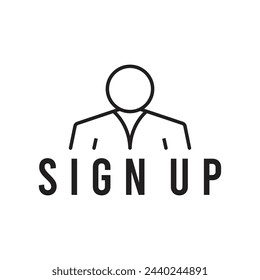 sign up icon vector template illustration logo design