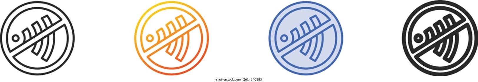 sign icon.Thin Linear, Gradient, Blue Stroke and bold Style Design Isolated On White Background