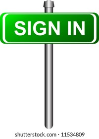 Sign in illustration