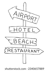 Sign illustration image. 
Hand drawn image artwork of a sign. 
Simple cute original logo.
Hand drawn vector illustration for posters, cards, t-shirts.