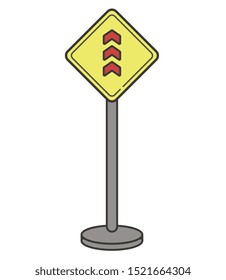 sign indicating to go straight