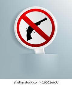 sign indicating the prohibition of weapons