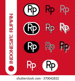 Sign Indonesian Rupiah.
Graphical representation of the currency symbol, simple, symbolic image.