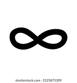 The sign of infinity doodle. Hand drawn element for business or study presentations.