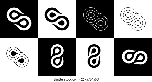 sign infinity drops logo abstraction