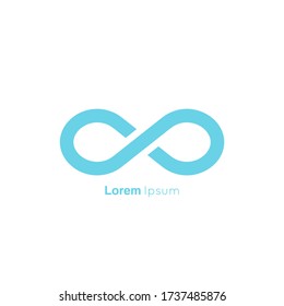Signo de infinito. Emblema interminable. Plantilla de diseño del logotipo del vector abstracto.