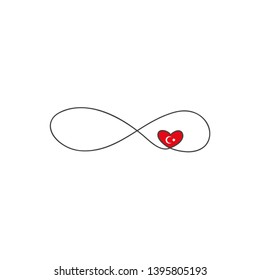 Sign of infinity and heart and and Turkish flag icon. Element of wedding for mobile concept and web apps illustration. Thin line icon for website design and development, app development. Premium icon