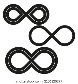 Sign infinity set. Vector illustration. stock image. 