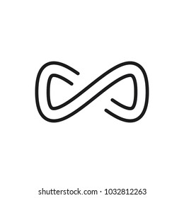 Sign infinity vector icon