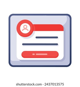 Sign in interface icon isolated flat vector illustration