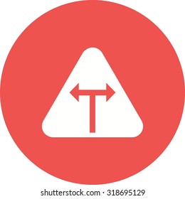 Sign, intersection, road icon vector image. Can also be used for traffic signs. Suitable for web apps, mobile apps and print media.