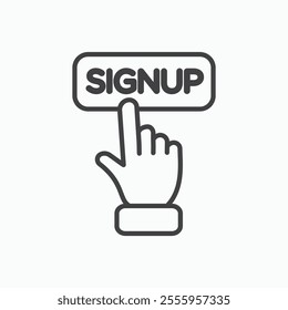Sign up isolated icon. vector illustration.