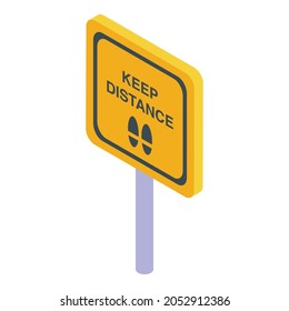 Sign keep distance icon. Isometric of Sign keep distance vector icon for web design isolated on white background