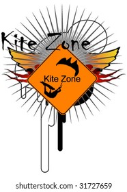 Sign kite zone