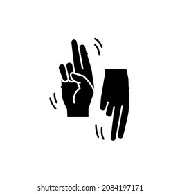 Sign language color line icon. Disability. Isolated vector element. Outline pictogram for web page, mobile app, promo