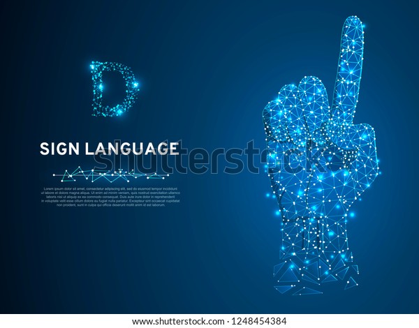 Sign Language D Letter Hand That Stock Vector (Royalty Free) 1248454384 ...