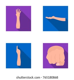 Sign Language flat icons in set collection for design.Emotional part of communication vector symbol stock web illustration.