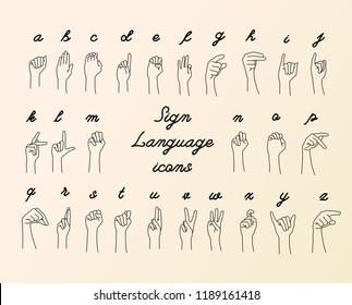Sign Language Gestures with Letters