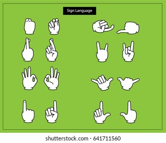 Sign language hands