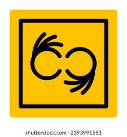 Sign language icon line symbol. Gesture element in trendy style. Concept of blindness, rehabilitation, accessibility, assistance. Linear style sign for use web design and mobile apps,logo