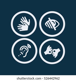 Sign Language Icon,blind Icon.deaf Icon.disabled Icon, Web Application Icons, Accessibility Icons,signing Icon,vector