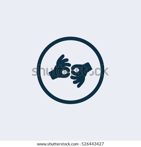 Sign language icon,.disabled icon, Web Application Icons, Accessibility Icons,signing icon,vector