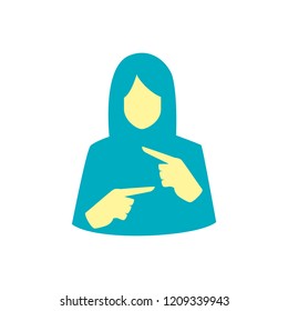 Sign Language Interpreter Logo. Vector Illustration