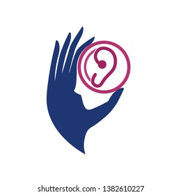 Sign Language Interpreter Logo. Vector Illustration