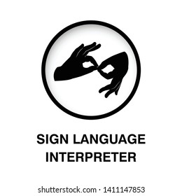 Sign Language Interpreting hand sign