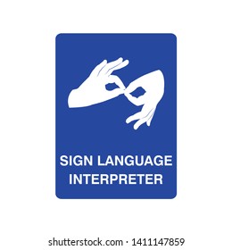 Sign Language Interpreting hand sign