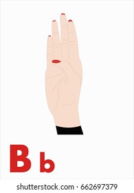 Sign Language, the Letter B