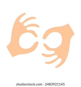 Sign language line icon. Deaf, dumb, deaf-mute, speech, gesture, disabled person, people with disabilities, medicine, ableism, handicapped, Disability Rights Movement.