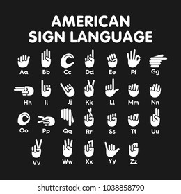 
Sign language vector