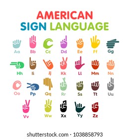 
Sign language vector