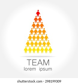 Sign of the leader. Symbol leader in team. Director, boss, top manager, the manager, the owner, led a successful team.
