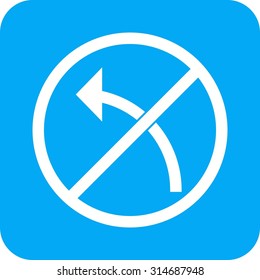 Sign, left, turn icon vector image. Can also be used for traffic signs. Suitable for web apps, mobile apps and print media.