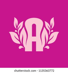 Sign of the letter A. Vector Illustration.