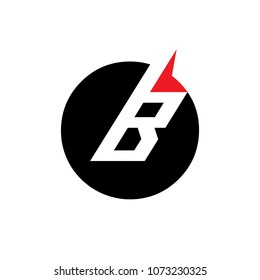 Sign of the letter B. Vector Illustration.