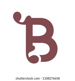 Sign of the letter B. Vector Illustration.