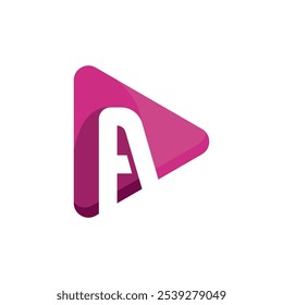Sign of A letter Combined With play Button logo. play logo vector, a play vector, vector icon Illustration Design.