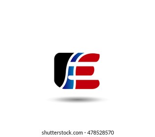 Sign of the letter E Branding Identity Corporate logo design template
