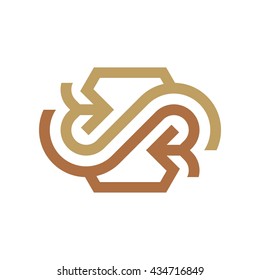 Sign the letter G and Infinity G. Identity Corporate vector logo design template stock graphic