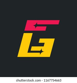 Sign of the letter G. Vector Illustration.
