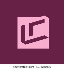 Sign of the letter L and O. Vector Illustration.
