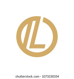 Sign of the letter L. Vector Illustration.
